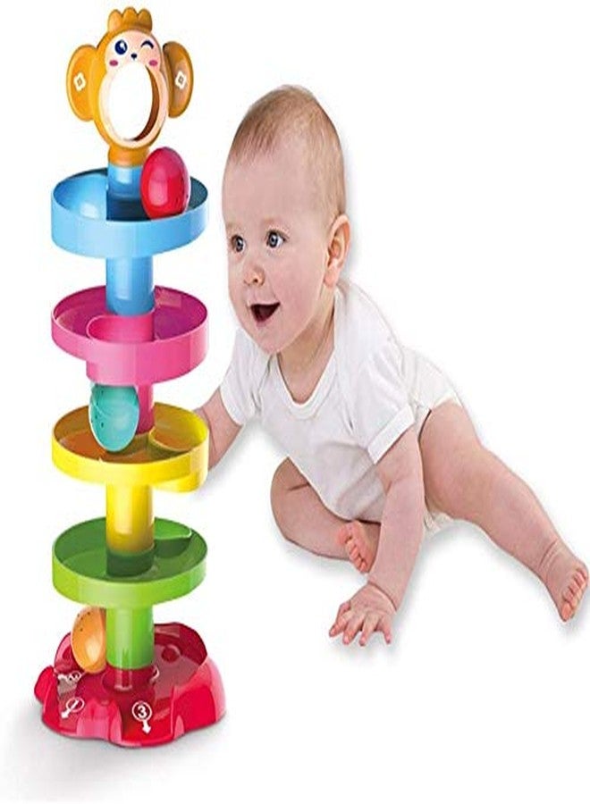 plutofit Early Education Rolling Ball Ramp Drop Toys (Roll and Swirl Ball for Kids) - Image 1